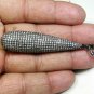 Pave Diamond Drop Pendant 925 Silver Diamond Tear Drop Pendant Diamond Jewelry.