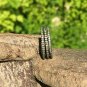 Pave Diamond Band 3 Row Diamond Band 925 Silver Diamond Ring For Wedding Gift.