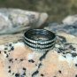 Pave Diamond Band 3 Row Diamond Band 925 Silver Diamond Ring For Wedding Gift.