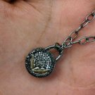 Pave Diamond Padlock Pendant Charm 925 Silver Diamond Charm Lock Pendant Gift. Pave Diamond Padlock Pendant Charm 925 Silver Diamond Charm Lock Pendant Gift.
