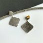 Pave Diamond Earring 14k Gold&925 Silver Modern Diamond Earring Anniversary Gift