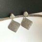 Pave Diamond Earring 14k Gold&925 Silver Modern Diamond Earring Anniversary Gift