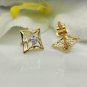 14k Solid Gold Minimalist Square Diamond Earring Tiny Diamond Designer Stud Gift