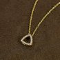Trillion Shaped Necklace Diamond Proposal Necklace 14k Solid Gold Mini Necklace.
