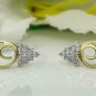 14k Solid Gold Earring Gold Diamond Stud Earring Dainty Diamond Everyday Gift.