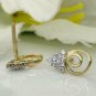 14k Solid Gold Earring Gold Diamond Stud Earring Dainty Diamond Everyday Gift.