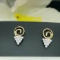 14k Solid Gold Earring Gold Diamond Stud Earring Dainty Diamond Everyday Gift.