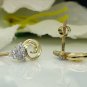 14k Solid Gold Earring Gold Diamond Stud Earring Dainty Diamond Everyday Gift.