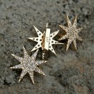 Diamond Starburst Pendant 14k Solid Gold Star Charm Pendant Birthday Gift Charm Diamond Starburst Pendant 14k Solid Gold Star Charm Pendant Birthday Gift Charm