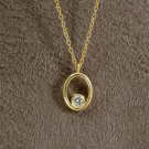 Diamond Solitaire Pendant Necklace Solid 14k Gold Diamond Wedding Necklace Gift.