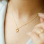 Diamond Solitaire Pendant Necklace Solid 14k Gold Diamond Wedding Necklace Gift.