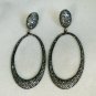 Statement Earring Pave Diamond 14k Gold&925 Silver Diamond Wedding Bridal Gift.