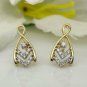 14k Solid Gold Fish Earring Natural Diamond Bridal Wedding Jewelry Gift Earring.