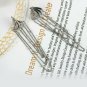 Chandelier Earring Pave Diamond 14k Gold&925 Silver Diamond Chain Earring Gift.