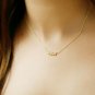 Diamond Pendant Necklace Fern Leaves 14k Solid Gold Workwear Pendant Leaves Gift