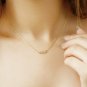 Diamond Pendant Necklace Fern Leaves 14k Solid Gold Workwear Pendant Leaves Gift