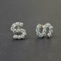 Diamond Initial Earring 14k Solid Gold Initial Personalized Earring Stud Jewelry