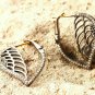 Angel Wing Solid 14k Gold&925 Silver Dangle Earring Pave Diamond Fashion Earring