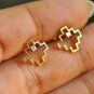 Small Geometric Diamond Studs Earrings 14k Gold Everyday Diamond Stud For Girls.