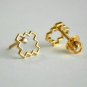 Small Geometric Diamond Studs Earrings 14k Gold Everyday Diamond Stud For Girls.
