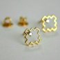 Small Geometric Diamond Studs Earrings 14k Gold Everyday Diamond Stud For Girls.