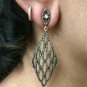 Pave Diamond Modern Earring 14k Gold&925 Silver Diamond Fine Earring.