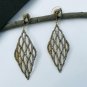 Pave Diamond Modern Earring 14k Gold&925 Silver Diamond Fine Earring.