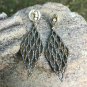 Pave Diamond Modern Earring 14k Gold&925 Silver Diamond Fine Earring.