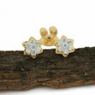 Star Stud Earring 14k Solid Gold Diamond Minimalist Designer Anniversary Jewelry Star Stud Earring 14k Solid Gold Diamond Minimalist Designer Anniversary Jewelry