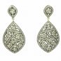 Pave Diamond Dangle Earring 14k Gold&925 Silver Drop Diamond Earring Gift.
