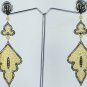 Pave Diamond Filigree Earring 14k Gold&925 Silver Diamond Earring Valentine Gift