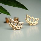 14k Gold Lotus Earring Tiny Lotus Studs Everyday Dainty Stud Yoga Earring Gift. 14k Gold Lotus Earring Tiny Lotus Studs Everyday Dainty Stud Yoga Earring Gift.