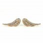 Wing Charm Earrings 14k Solid Gold Diamond Wing Earring Wedding Anniversary Gift