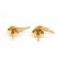 Wing Charm Earrings 14k Solid Gold Diamond Wing Earring Wedding Anniversary Gift