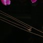 Diamond Disc Necklace 14k Solid Gold Round Disc Women Necklace Birthday Gift.