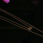 Diamond Disc Necklace 14k Solid Gold Round Disc Women Necklace Birthday Gift.