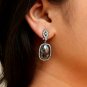 Pave Diamond Dangle Earring 14k Gold&925 Silver Spinel Earring Birthday Gift.