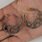 Pave Diamond Hoop Earring 925 Silver Hoop Earrings Wave Design Diamond Earring.