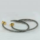 Designer Hoop Earring 925 Silver Pave Diamond Hoop Earring Diamond Earring NST.