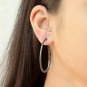 Designer Hoop Earring 925 Silver Pave Diamond Hoop Earring Diamond Earring NST.