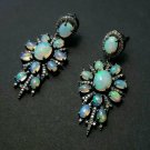 Ethiopian Opal Designer Earring 925 Silver Diamond Dangle Earring Wedding Gift. Ethiopian Opal Designer Earring 925 Silver Diamond Dangle Earring Wedding Gift.