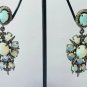 Ethiopian Opal Designer Earring 925 Silver Diamond Dangle Earring Wedding Gift.