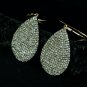 Diamond Drop Shape Earring 925 Silver Drop Shape Designer Earring Jewelry Gift.