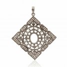 Diamond Handmade Pendant Charm 925 Silver Pave Diamond Antique Pendant Gift.
