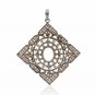 Diamond Handmade Pendant Charm 925 Silver Pave Diamond Antique Pendant Gift.