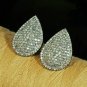 Diamond Pear Shaped Earring Stud 925 Silver Women Diamond Jewelry Earring Gift.