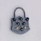 Pave Diamond Lock Pendant 925 Sterling Silver Pendant For Men Women Unisex. Pave Diamond Lock Pendant 925 Sterling Silver Pendant For Men Women Unisex.