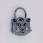 Pave Diamond Lock Pendant 925 Sterling Silver Pendant For Men Women Unisex.