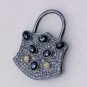 Pave Diamond Lock Pendant 925 Sterling Silver Pendant For Men Women Unisex.