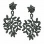 Leaf Design Fashion Earring Pave diamond 925 Silver Fine Diamond Earring Gift.